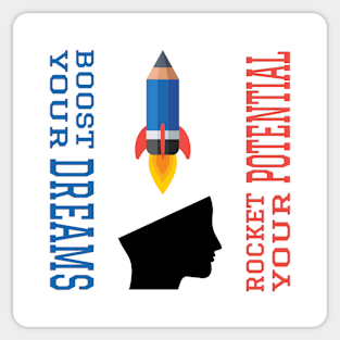 Dream Booster and Potential Rocket | Education Sticker